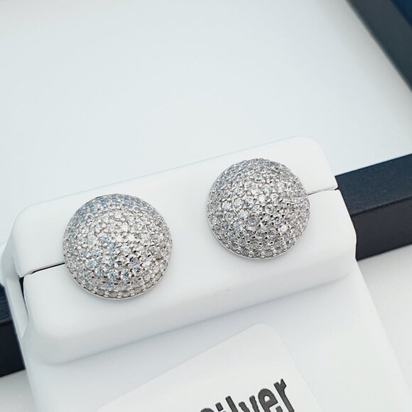 "925 Sterling Silver Cubic Zirconia Earrings, UU1P6A6105 - Picture 3 of 10